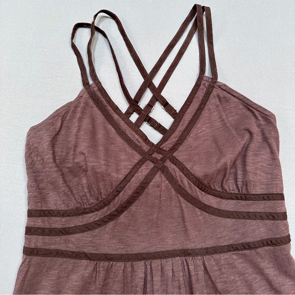 ATHLETA crisscross strappy sundress in chocolate brown, S. - Picture 5 of 10